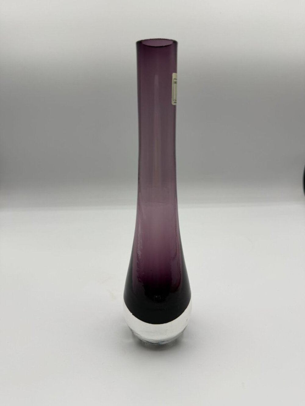 Vintage Rossini Hand-Blown Purple Amethyst Gradient Glass Vase MCM 8.25 inches - Picture 3 of 6